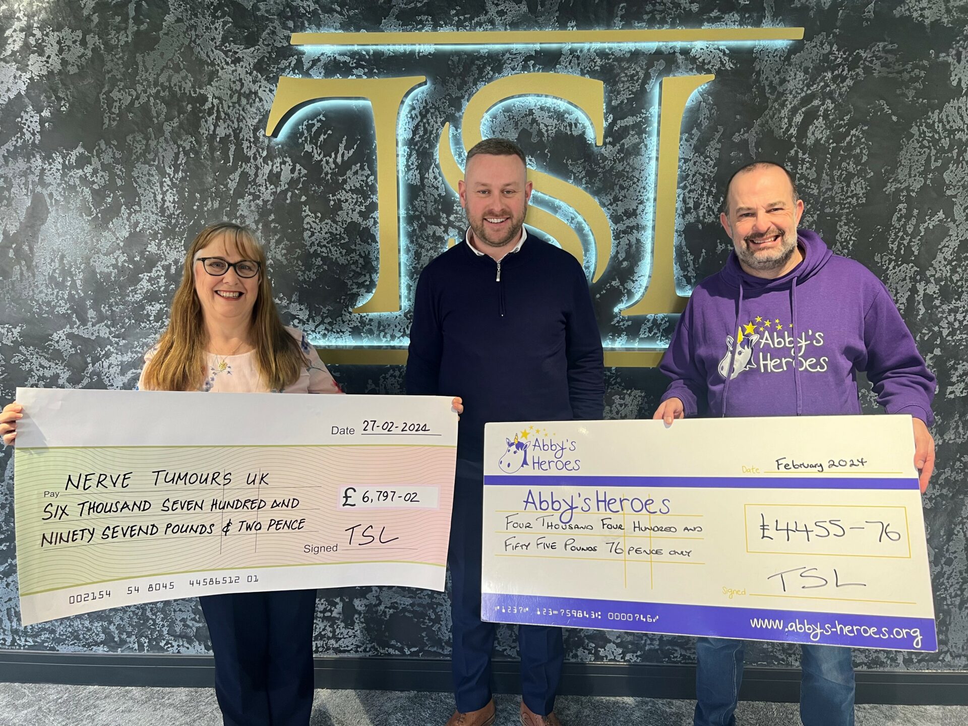 TSL raise £11,290 for Abby’s Heroes and Nerve Tumours UK